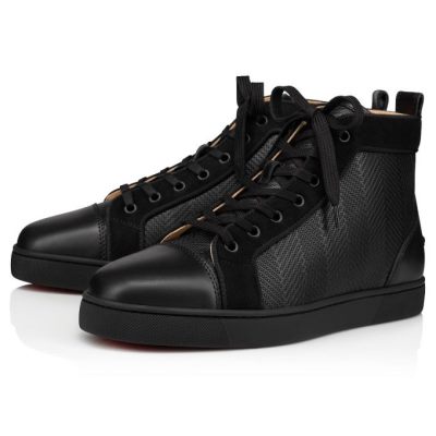 Zapatillas Louis Christian Louboutin Hombre - Negros - 1175018P545